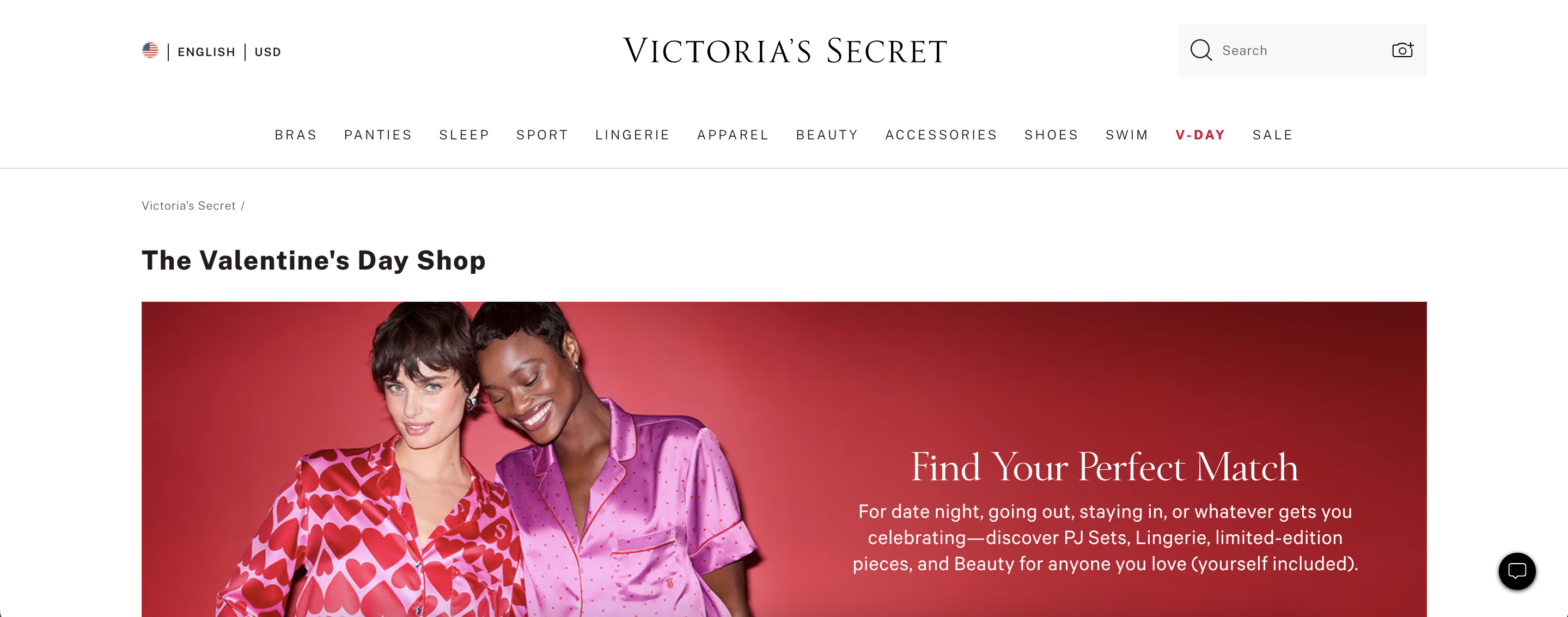 Victoria's secret valentine's day shop