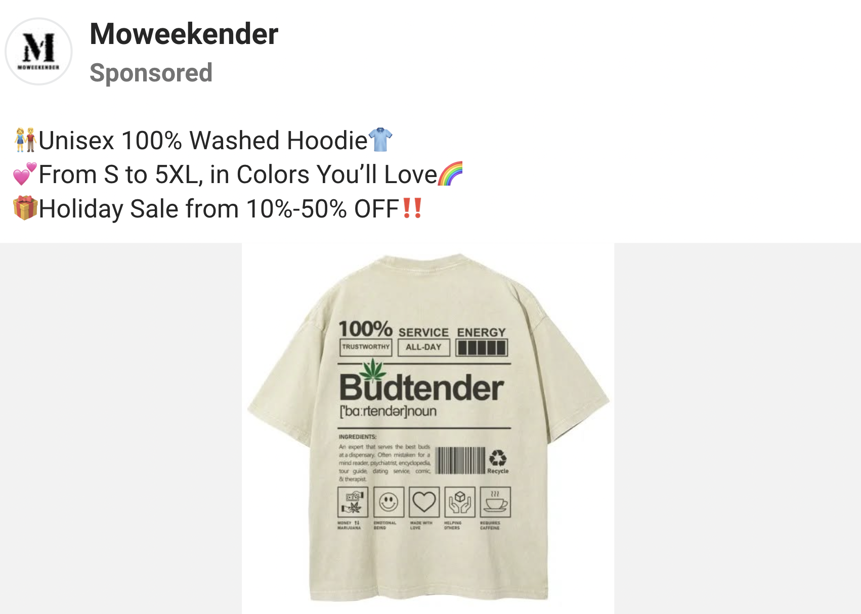 moweekender facebook ad