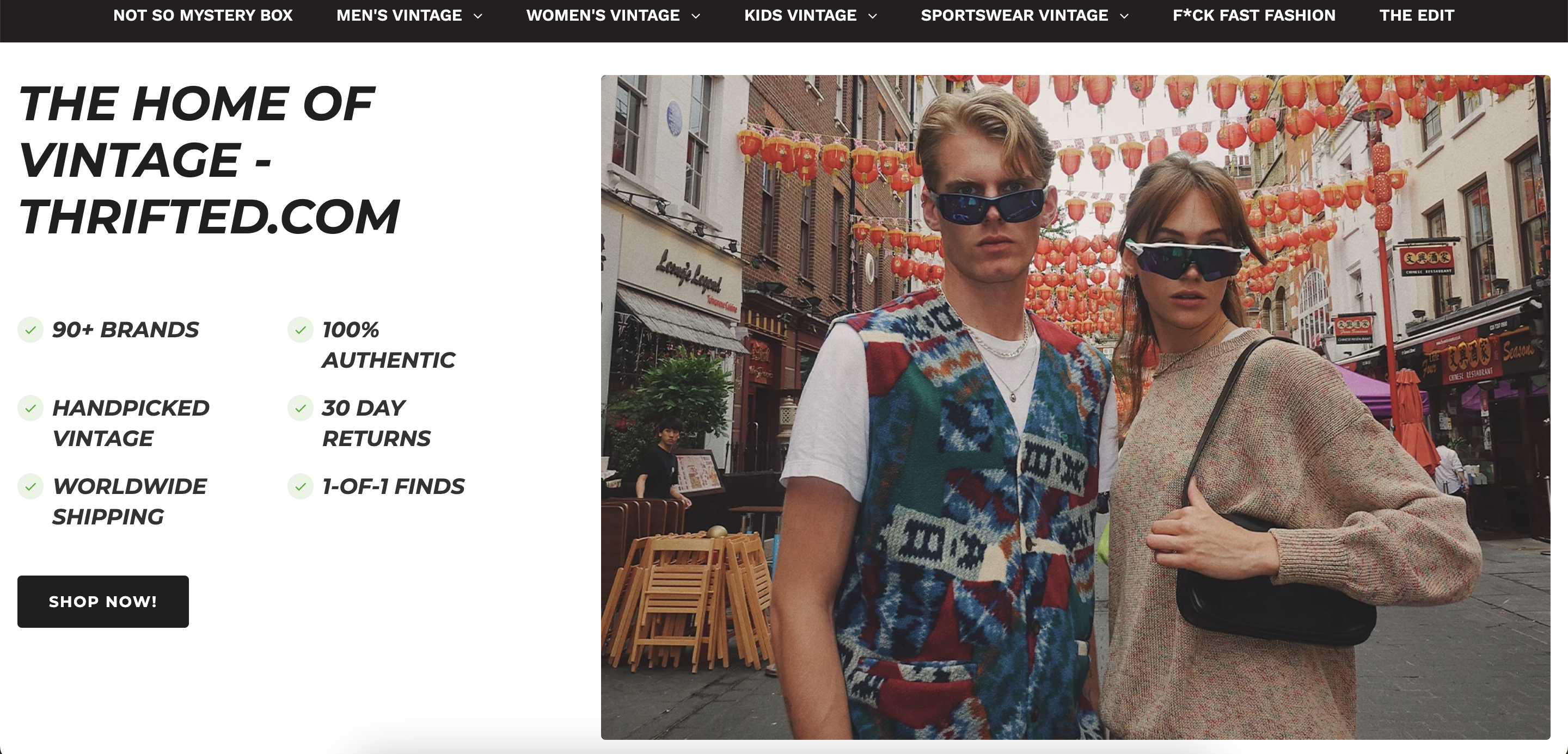 thrifted homepage